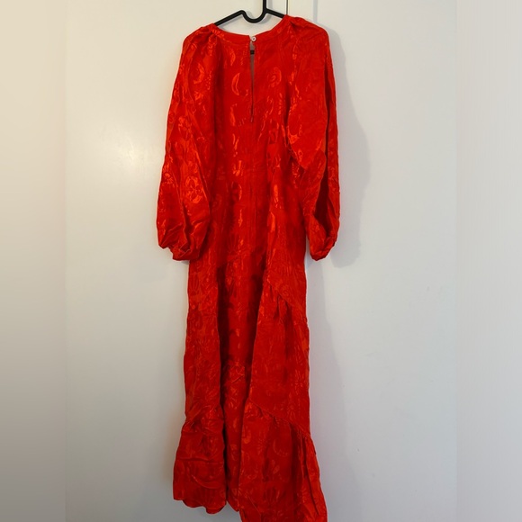 Farm Rio Long-Sleeve V-Neck Jacquard Maxi Dress - Picture 7 of 9